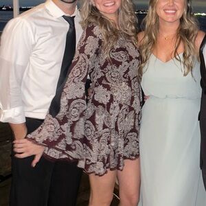 Urban Outfitters Burgundy Paisley Mini Dress, Cocktail Dress